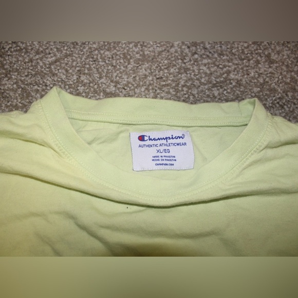 Champion Lime Green Cropped Long Sleeve Tee - Picture 2 of 6
